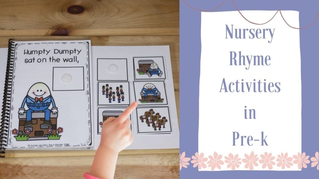 Children participating in nursery rhyme activities to enhance language and reading skills."