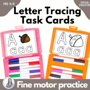 letter tracing task cards