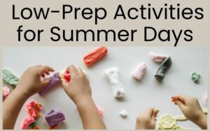 preschooler learning through play at home with task cards